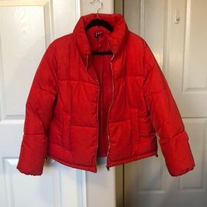 Red Puffer Coat
